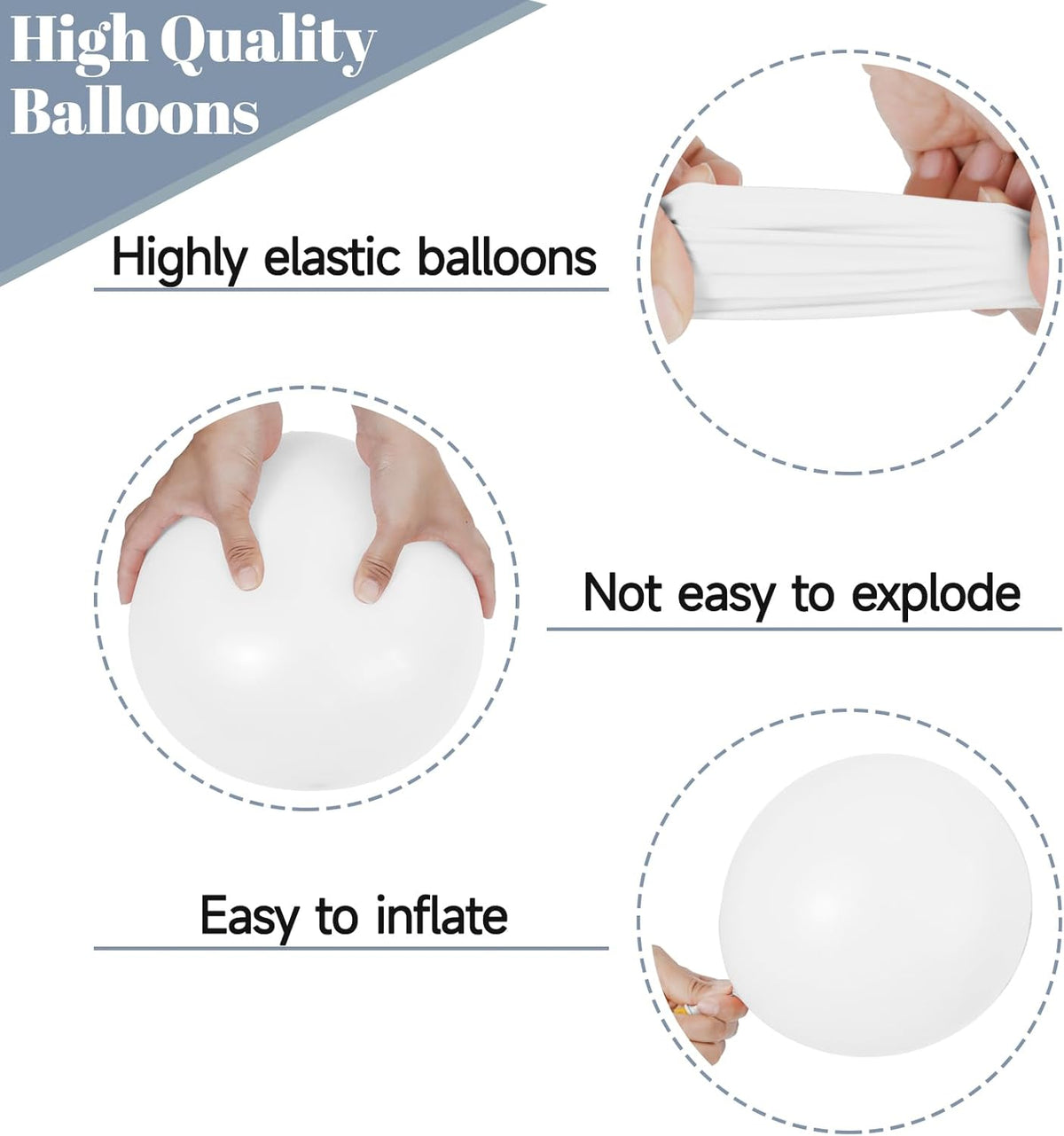 68Pcs Dusty Blue and Champagne Gold Balloons 12 Inch Sand White Pastel Baby Blue Confetti Balloon