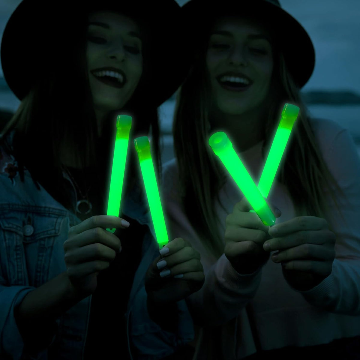 Sotiff 96 Pcs Bright 6 Inch Large Glow Sticks Bulk Emergency Glow in The Dark Sticks with 12 Hour