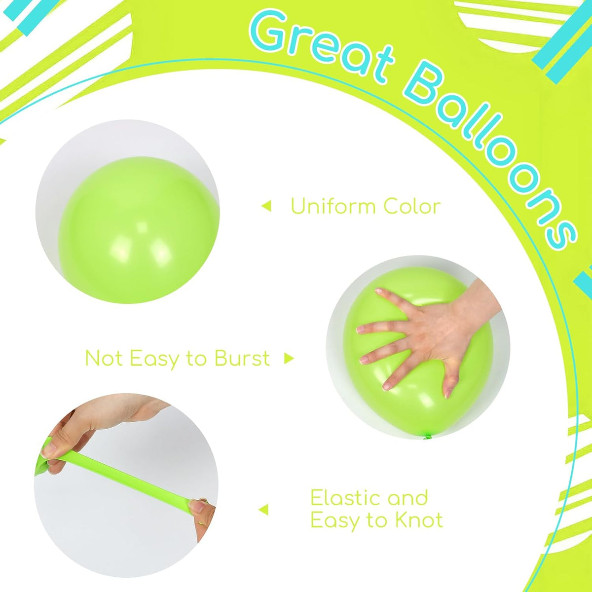 60pcs Blue and Green Balloons 12inch with Metallic Purple Lime Green Teal Light Pink Clear Balloons