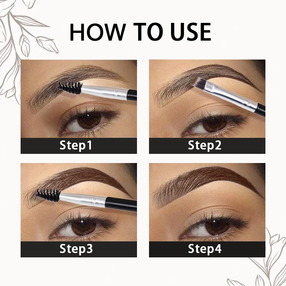 evpct Blonde Eyebrow Powder Pomade Gel Shaper Makeup Kit with Dual-ended Brush, Eyebrow Stencils