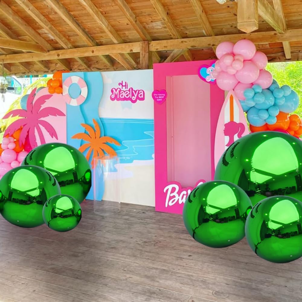 Inflatable Mirror Ball Set - Airtight PVC Spheres for Parties, Weddings, and Events. Perfect for