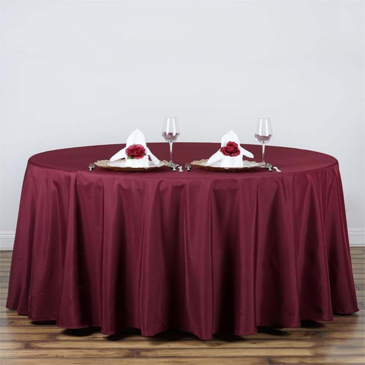 Efavormart Round Tablecloth, 132 Inch Stain & Wrinkle Resistant Washable Table Cloth, Decorative