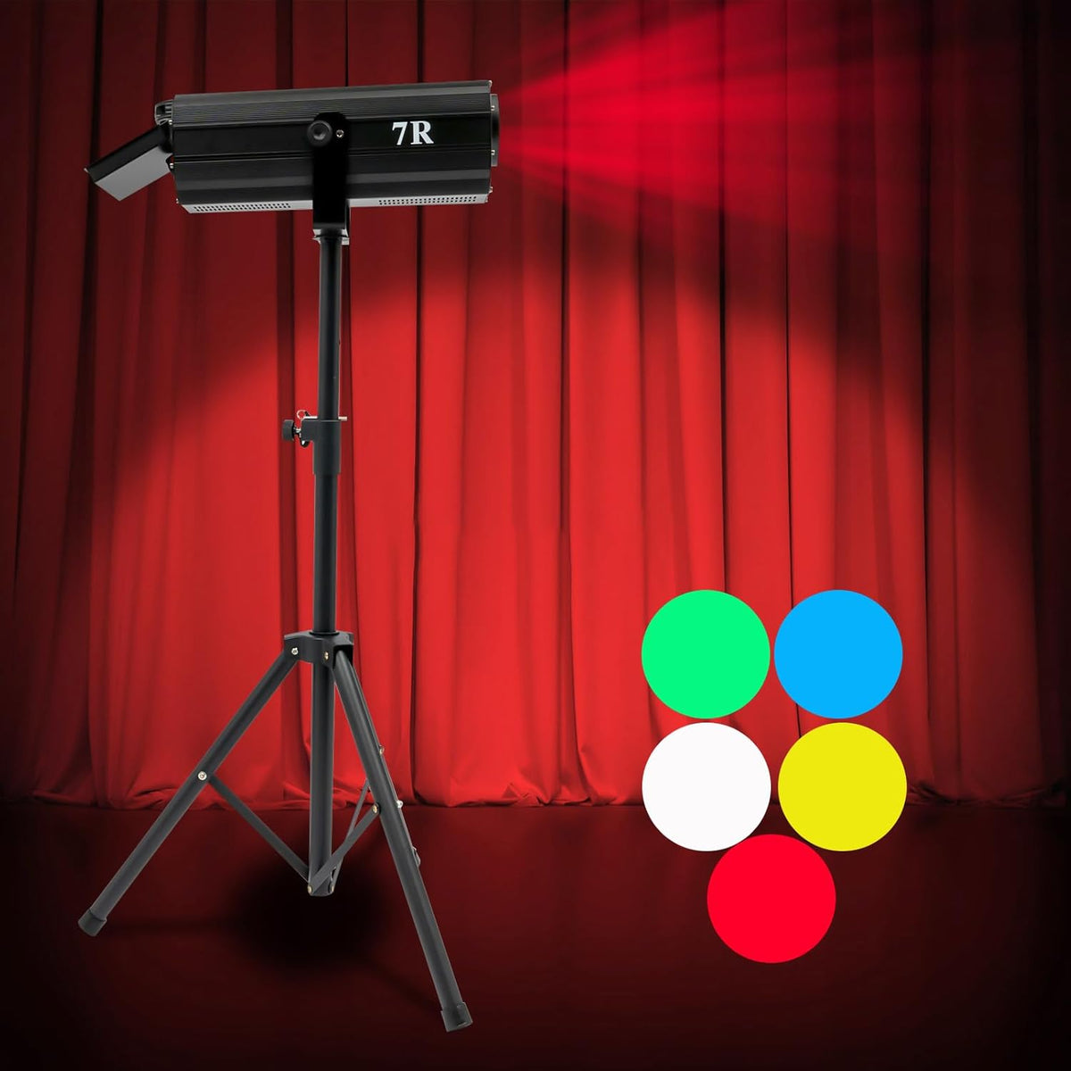 Follow Spotlight for Stage, 230W LED Spot Light DJ Lighting with Control Panel & Adjustable Stand