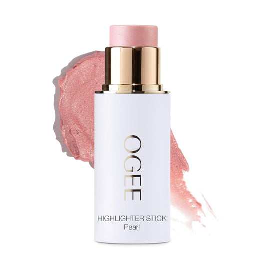Ogee Sculpted Face Stick (PEARL - PEARLESCENT PEONY SHIMMER) Certified Organic Highlighter Makeup