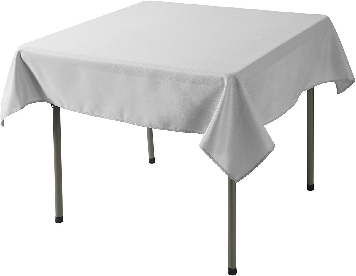 Cupuamon Square Tablecloth 52x52 inch Washable Polyester Fabric Table Cloth for Wedding Party