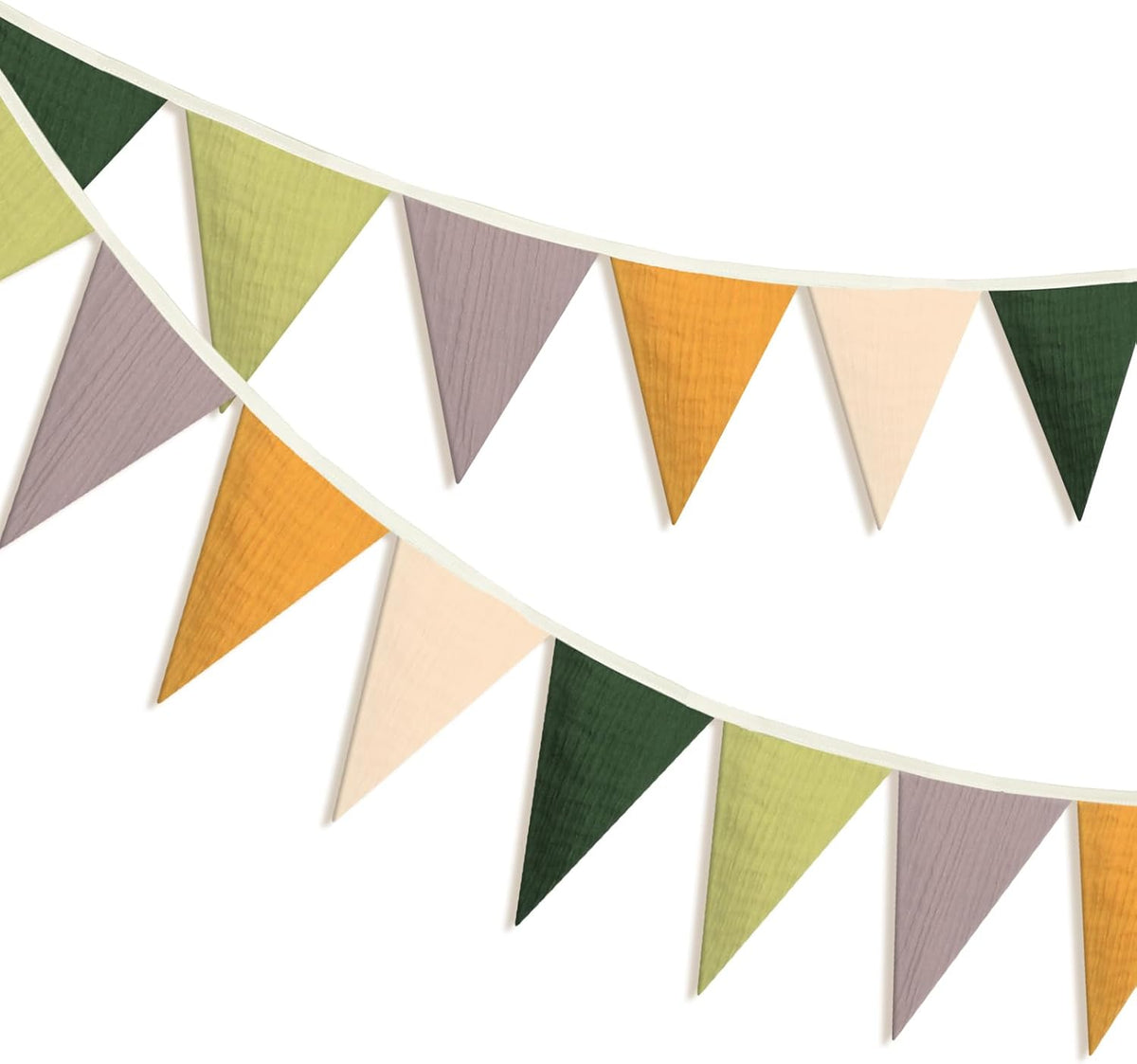 Oudain 15.5 ft Pennant Banner Flags, 2 Pcs Nursery Garland Triangle Bunting Flag Baby Banner for