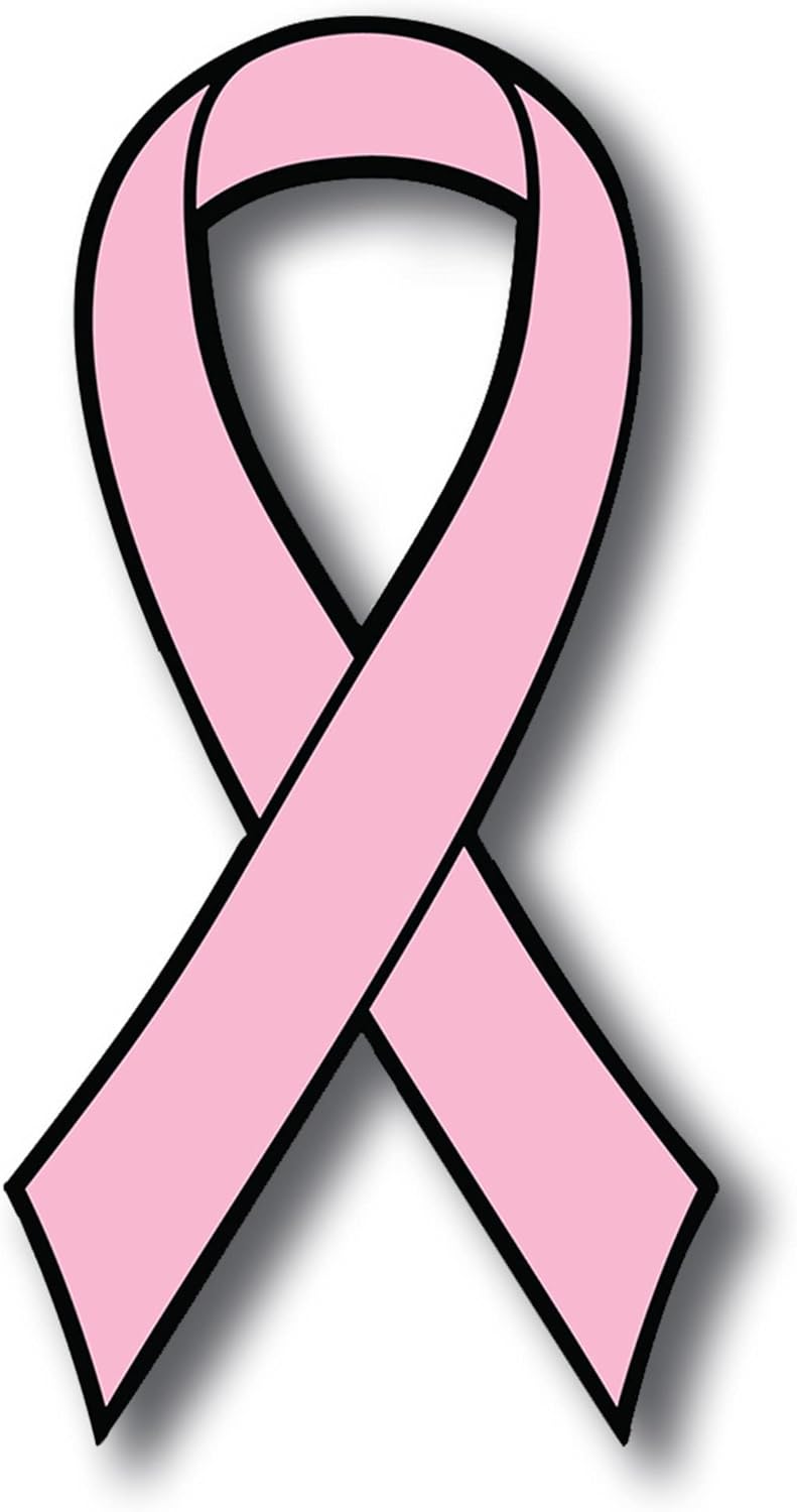 Magnet Me Up Support Breast Cancer Awareness Month, Pink Ribbon Magnet Decal, 3.5x7 Inches, Heavy