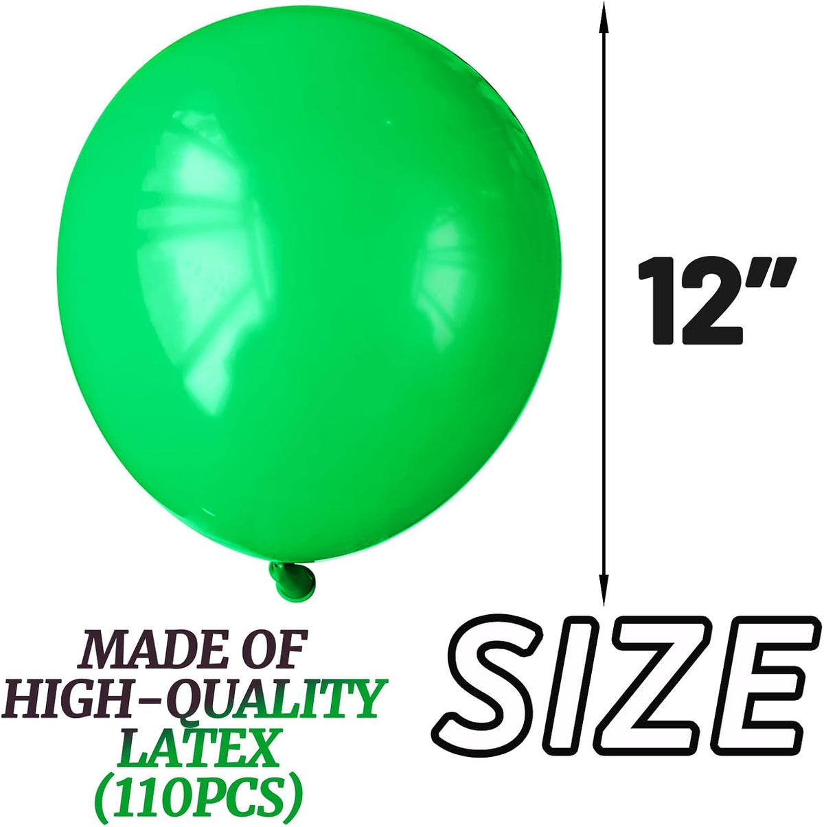 110Pcs Dark Green Balloons Latex Party Balloons 12 inch Round Helium Balloons for Dark Green Themed