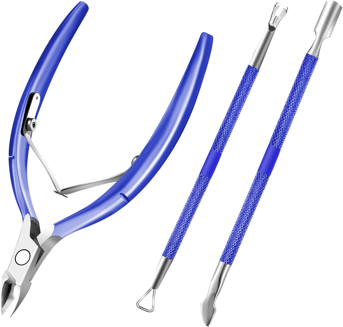 Cuticle Trimmer Cuticle Remover with Cuticle Pusher, XUNXMAS Professional Stainless Steel Durable