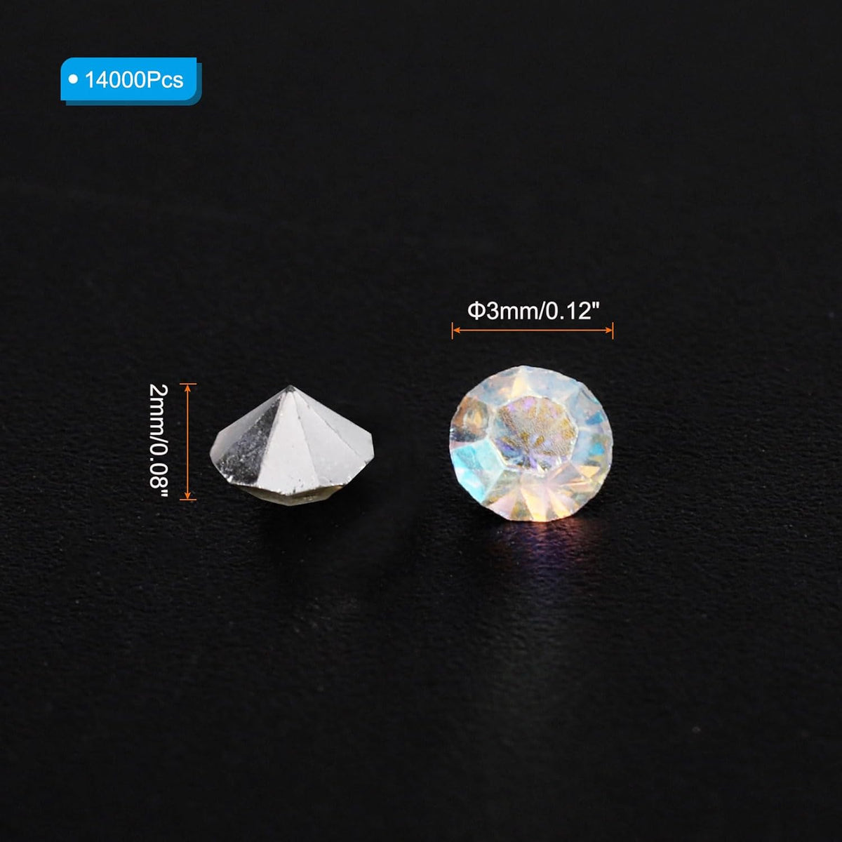 PATIKIL 14000Pcs Wedding Table Scatter Confetti Crystals 3mm Acrylic Diamonds Vase Fillers Gems for