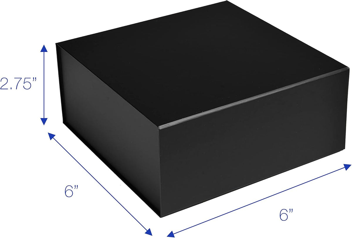 CECOBOX - Gift Boxes with Lids for Presents 6"x6"x2.75" - Matte, Collapsible Magnetic Closure Gift