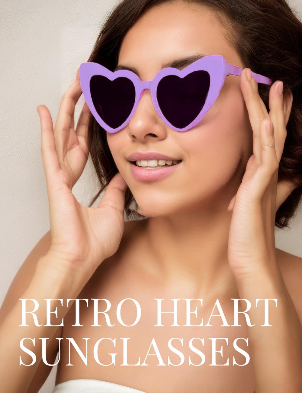 8 Pack Heart Sunglasses Vintage Cat Eye Heart Glasses Retro Bachelorette Bride Sunglasses Bulk for
