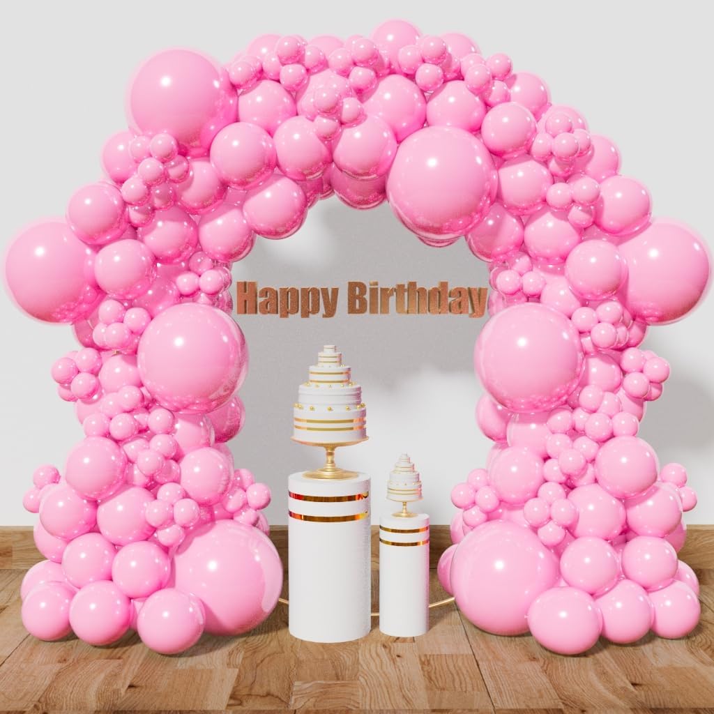 KAWKALSH Pink Balloon Arch Kit 111Pcs 18 12 5 Inch Latex Party Balloons Garland for Birthday Baby