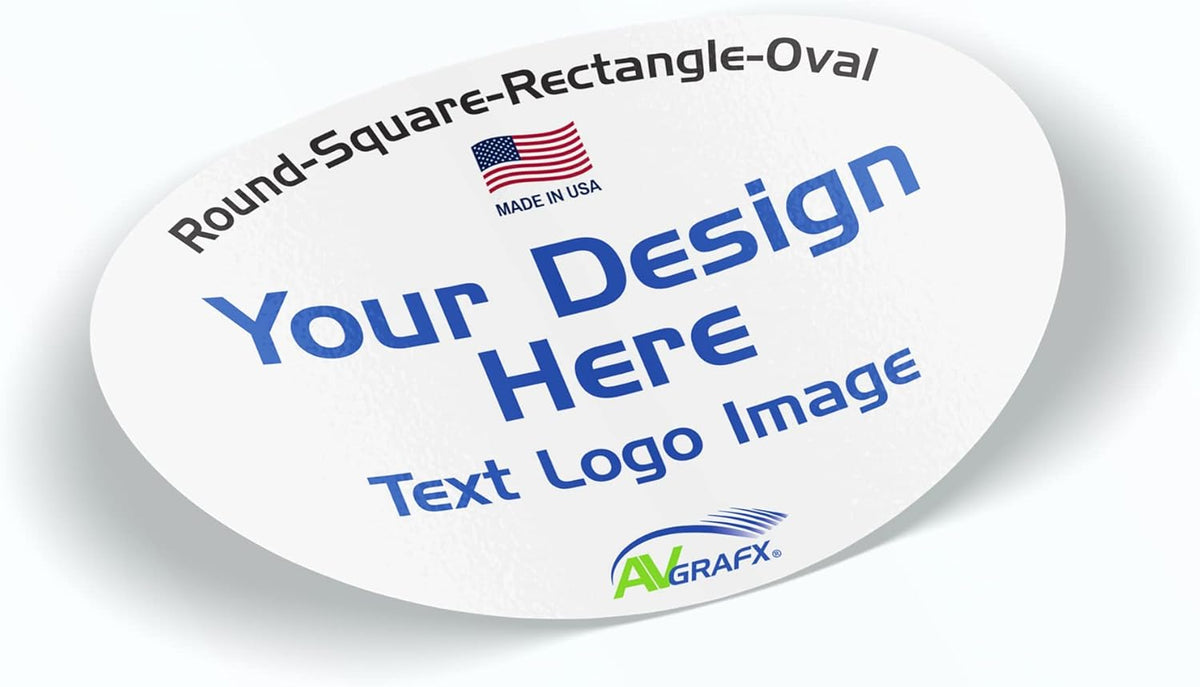 125 3x2 Oval Custom Personalized Stickers Labels Waterproof Dishwasher Safe Vinyl, Made USA, Made