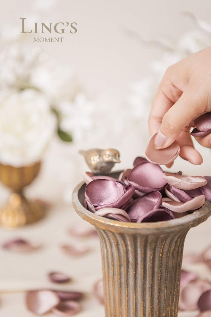 Ling's Moment Rose Petals, Silk Flower Petals for Wedding/Aisle/Flower Girl Baskets/Table