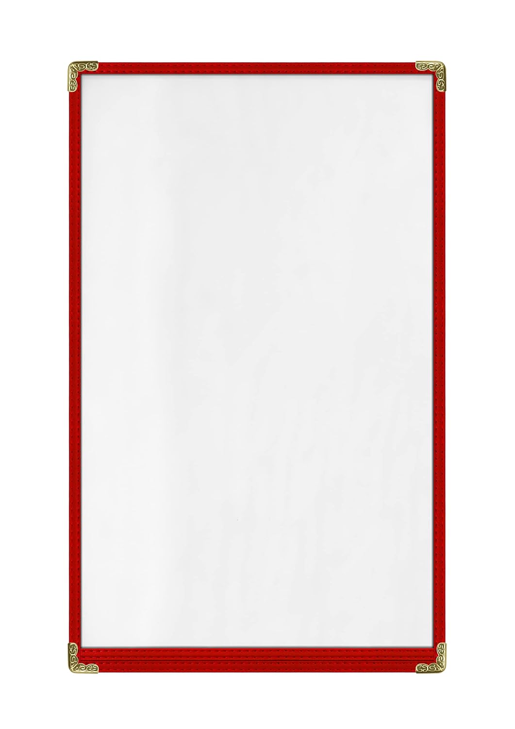 Goodsmart Restaurant Menu Covers – 25 Pack Red 2-View, Top-Loading Menu Holders, Vinyl & Plastic