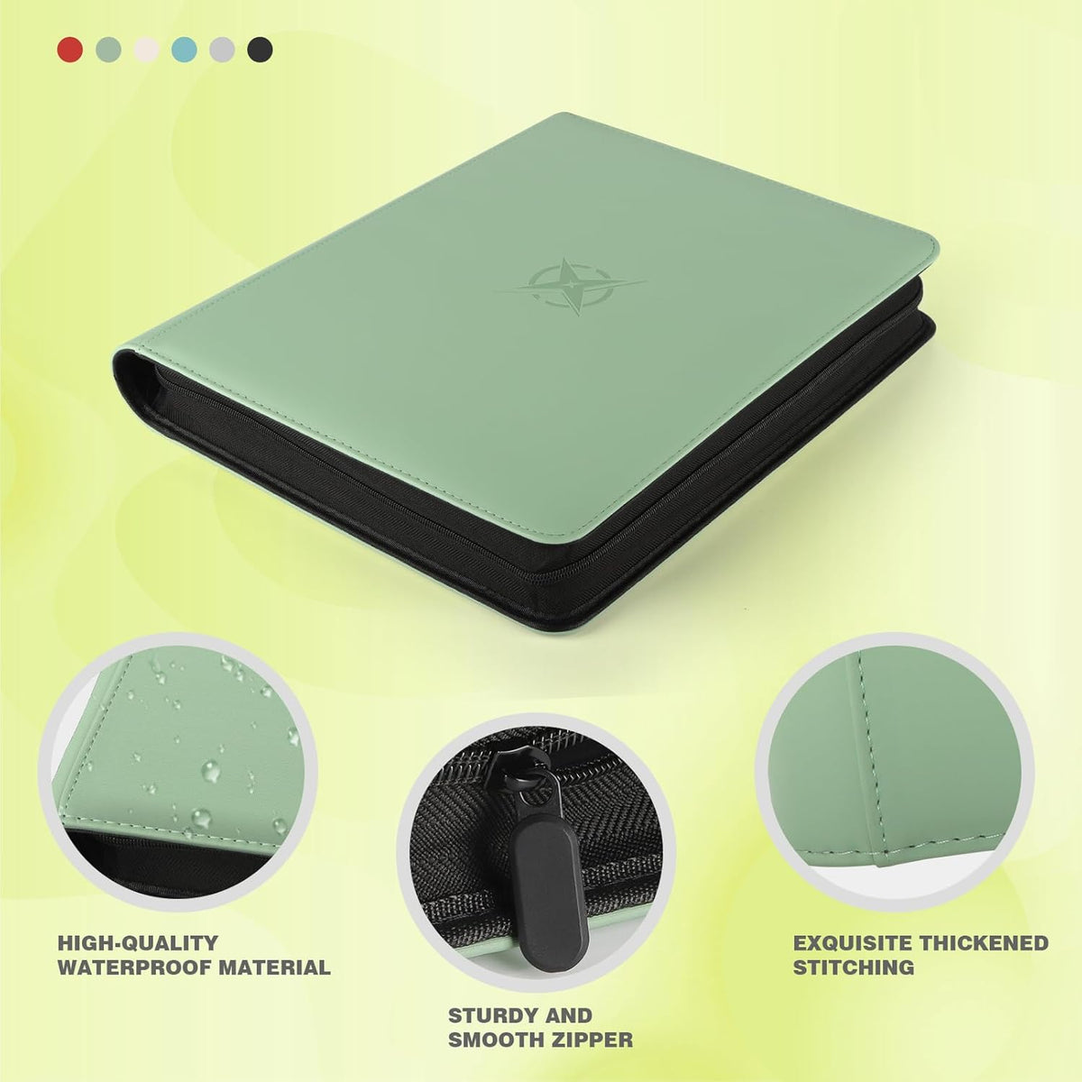 Trading Card Binder, Card Binder 9 Pocket for Trading Cards, Holds 540 Cards, Zippered Premium Card