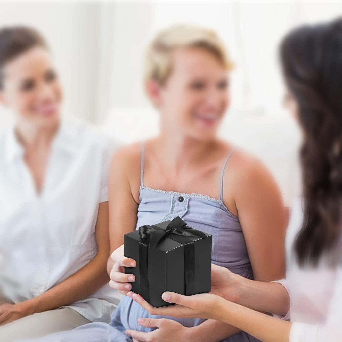 COTOPHER Small Gift Boxes 25 Pack 5x5x5 inches Black Gift Boxes with Lids for Gifts, Crafting