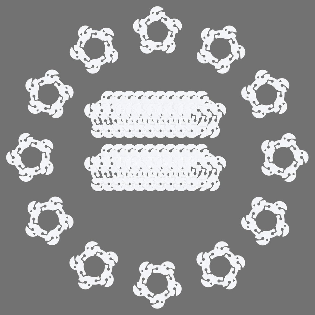 50PCS Balloon Arch Clips, White Balloon Clips Holders Bracket Buckle for Decorating Connector