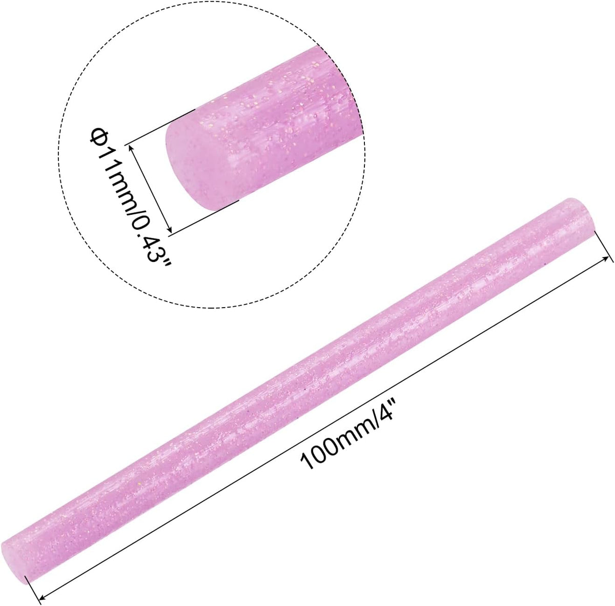 uxcell 20pcs Hot Glue Sticks for Glue Gun 11mm/0.43-inch x 4-inch Mini Hot Melt Adhesive Glue Stick
