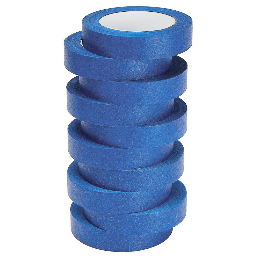 Lichamp 10-Piece Blue Painters Tape 1 inch, Blue Masking Tape Bulk Multi Pack, 1 inch x 55 Yards x