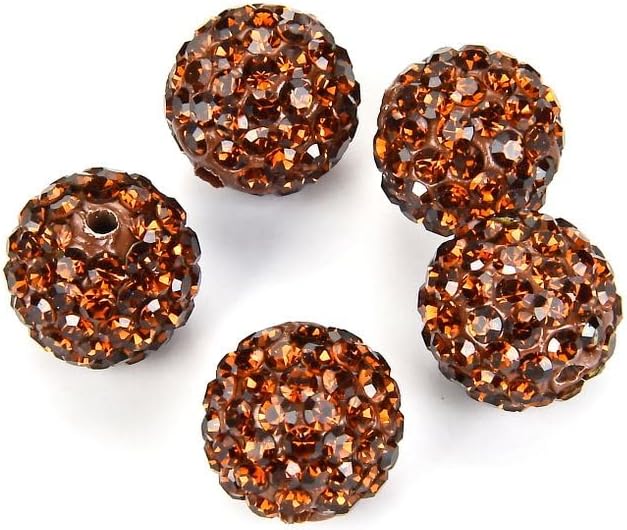 100pcs Adabele Grade A Suncatcher Crystal Rhinestone Pave Loose Beads 12mm Smoked Topaz Yellow