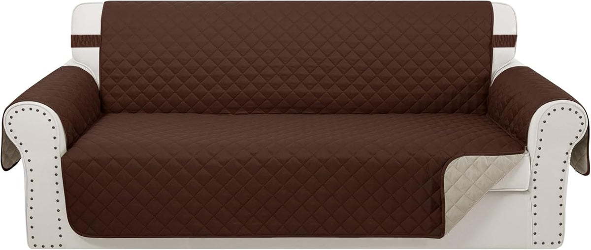 Reversible Sofa Covers Couch Cover Furniture Protector for Dogs Elastic Straps Water