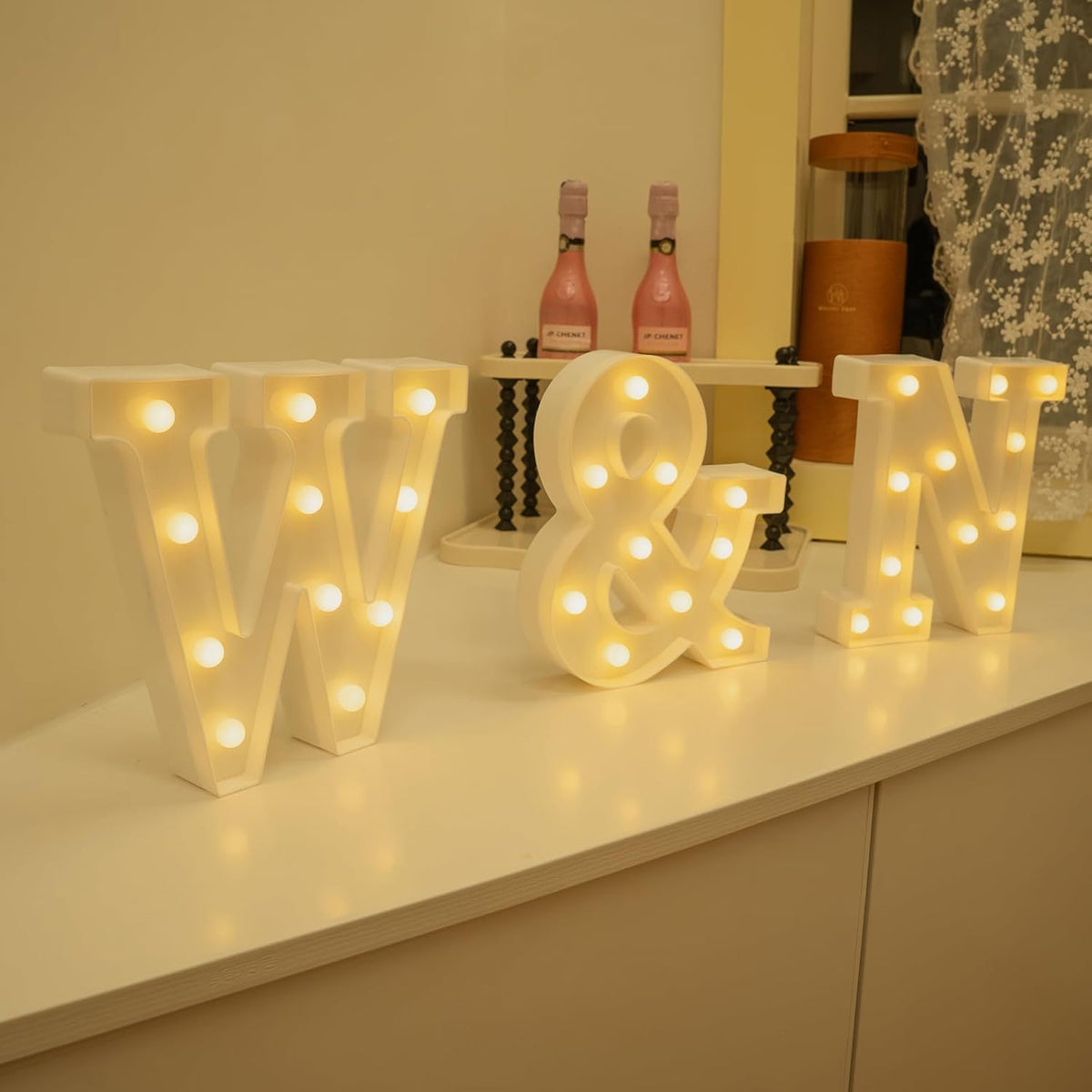 Foaky LED Letter Lights Sign Marquee Light Up Letters Sign for Night Light Wedding/Birthday Party