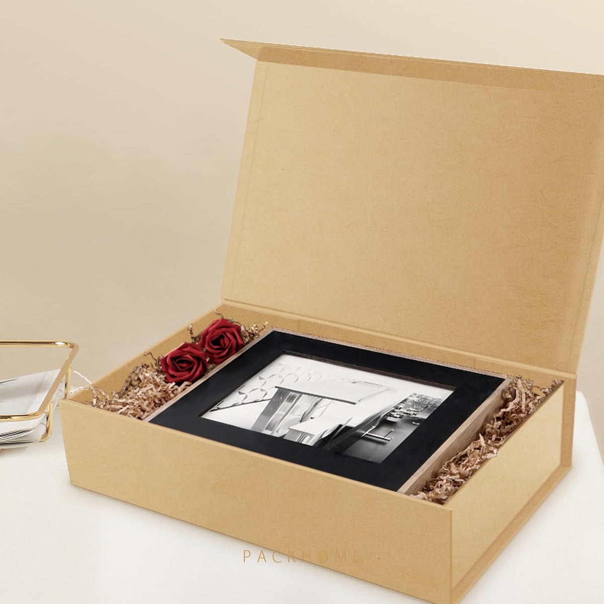 PACKHOME Extra Large Gift Box 17.5x11.3x4.3 Inches, Sturdy Shirt Box with Magnetic Lid for Clothes