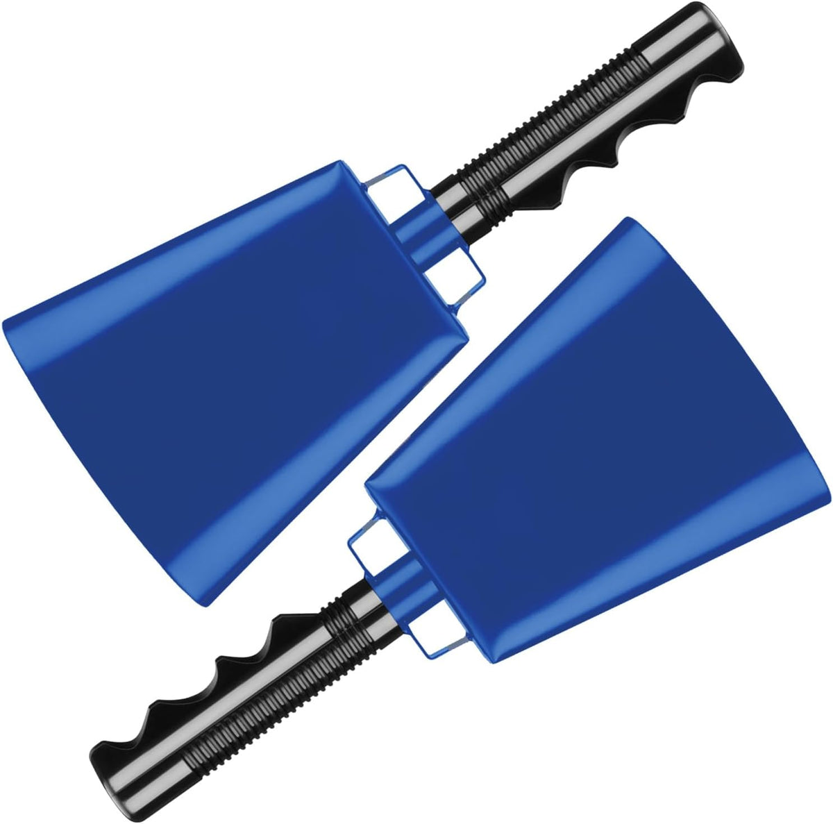 Deke Home - 2 Pack 10 Inch Steel Cowbells with Handle, Loud Noise Makers for Football, Sports