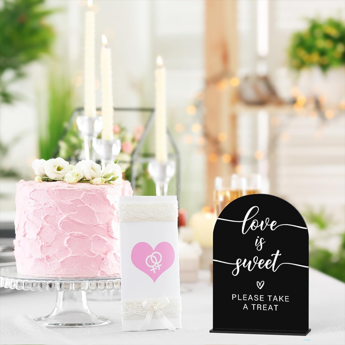 Acrylic Wedding Sign Love is Sweet Sign for Wedding Wedding Signs for Ceremony Modern Calligraphy