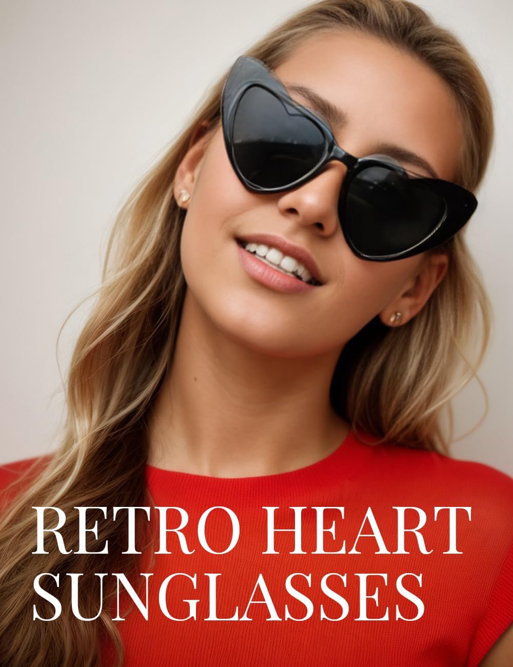 8 Pack Heart Sunglasses Vintage Cat Eye Heart Glasses Retro Bachelorette Bride Sunglasses Bulk for