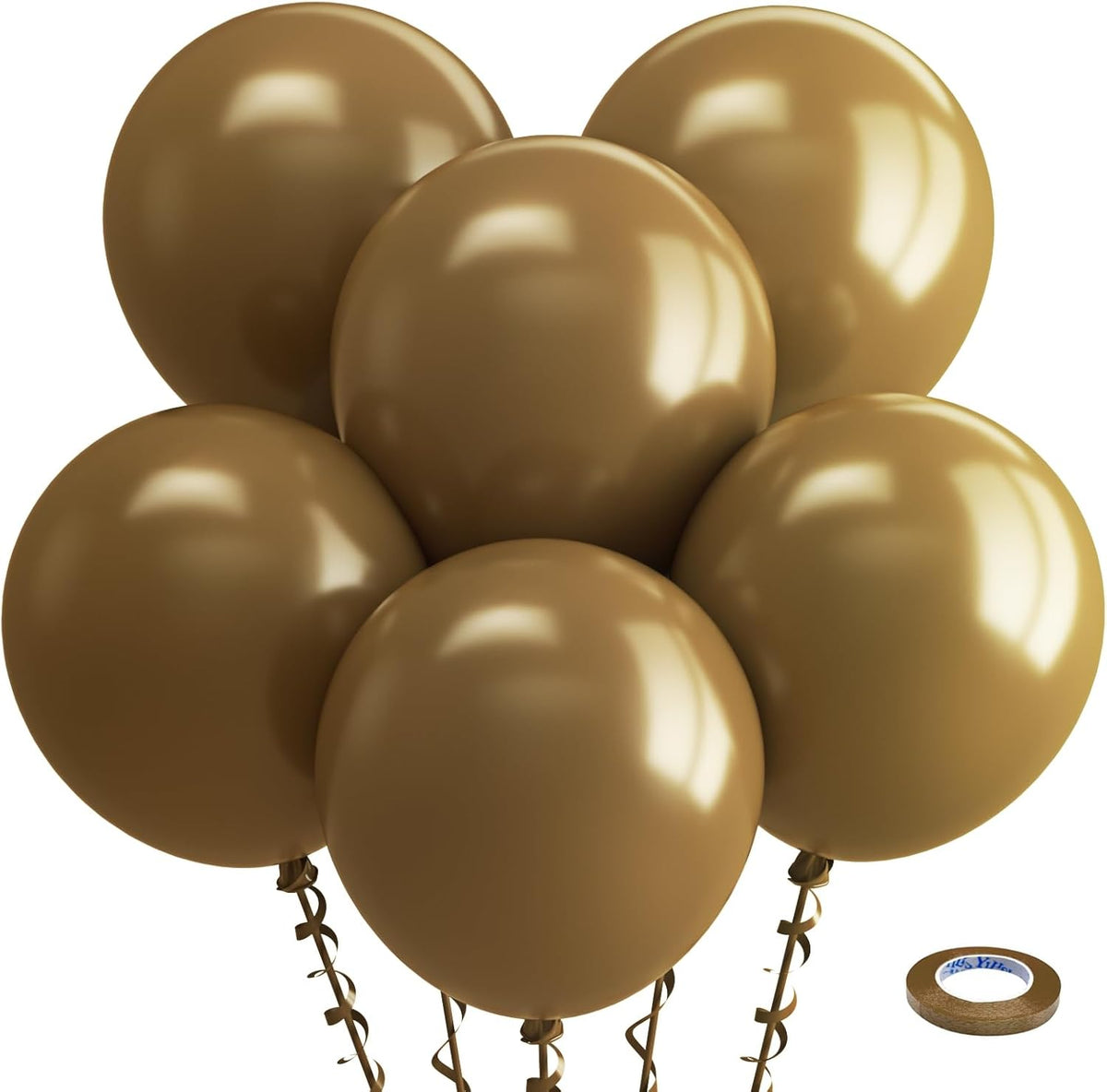 Bezente Brown Balloons 18 Inch - 30 Pack Large Thick Brown Balloons Big Round Coffee Brown Latex