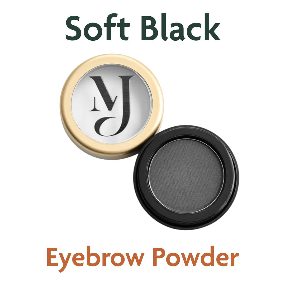 Marie-José Eyebrow Powder Soft Black - Ideal for those with Black Hair - Effortless All-Day Brow