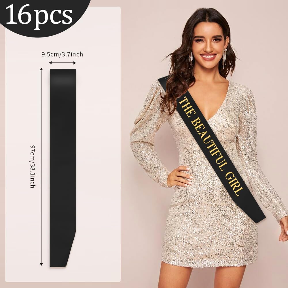 Blank Sash 16 PCS Sashes DIY Satin Sash Chair Sashes Scout Sash President Sash Senior Sash Scout