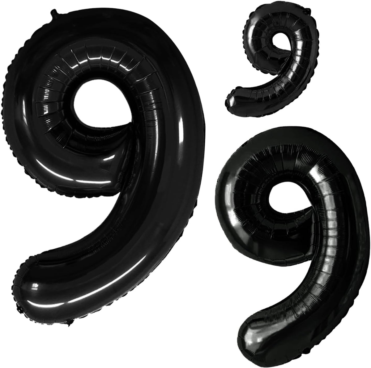 GOER Black Foil Balloons Number 9,Huge Number Balloons for 9th 19th 29th 39th 49th Birthday Party