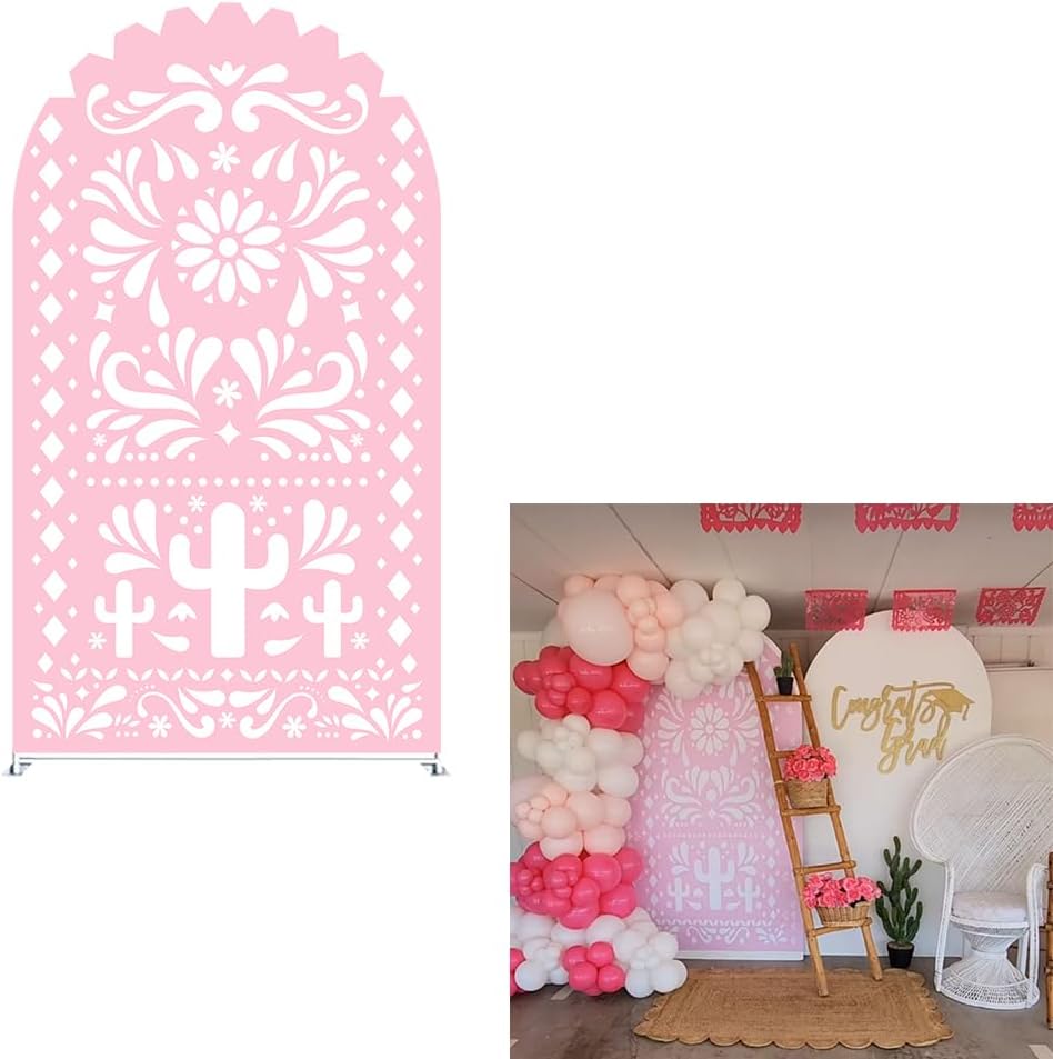 Arch Backdrop Cover Pink Mexican Fiesta Party Decorations Arch Stand Spandex Cover Girls Bloom