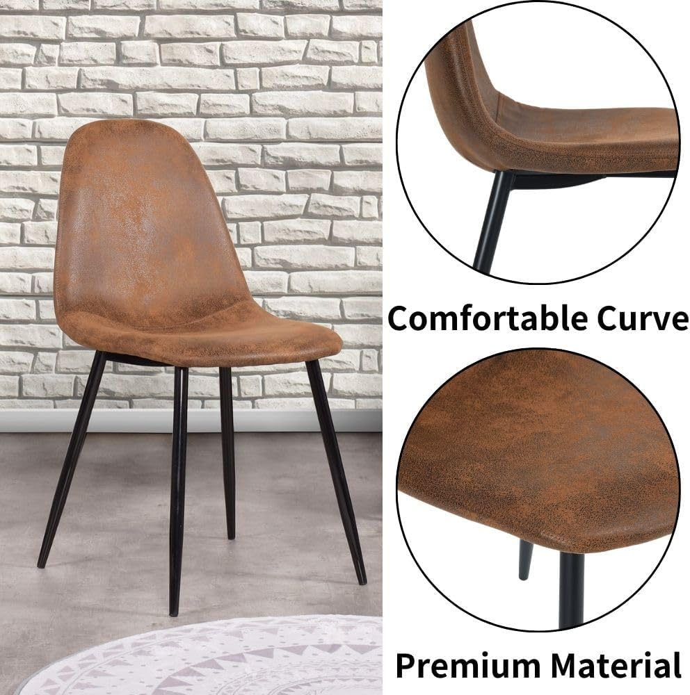 Homy Casa Dining Chairs Set of 4, Modern Mid-Century Style Dining Room Side Chairs Accent Chairs