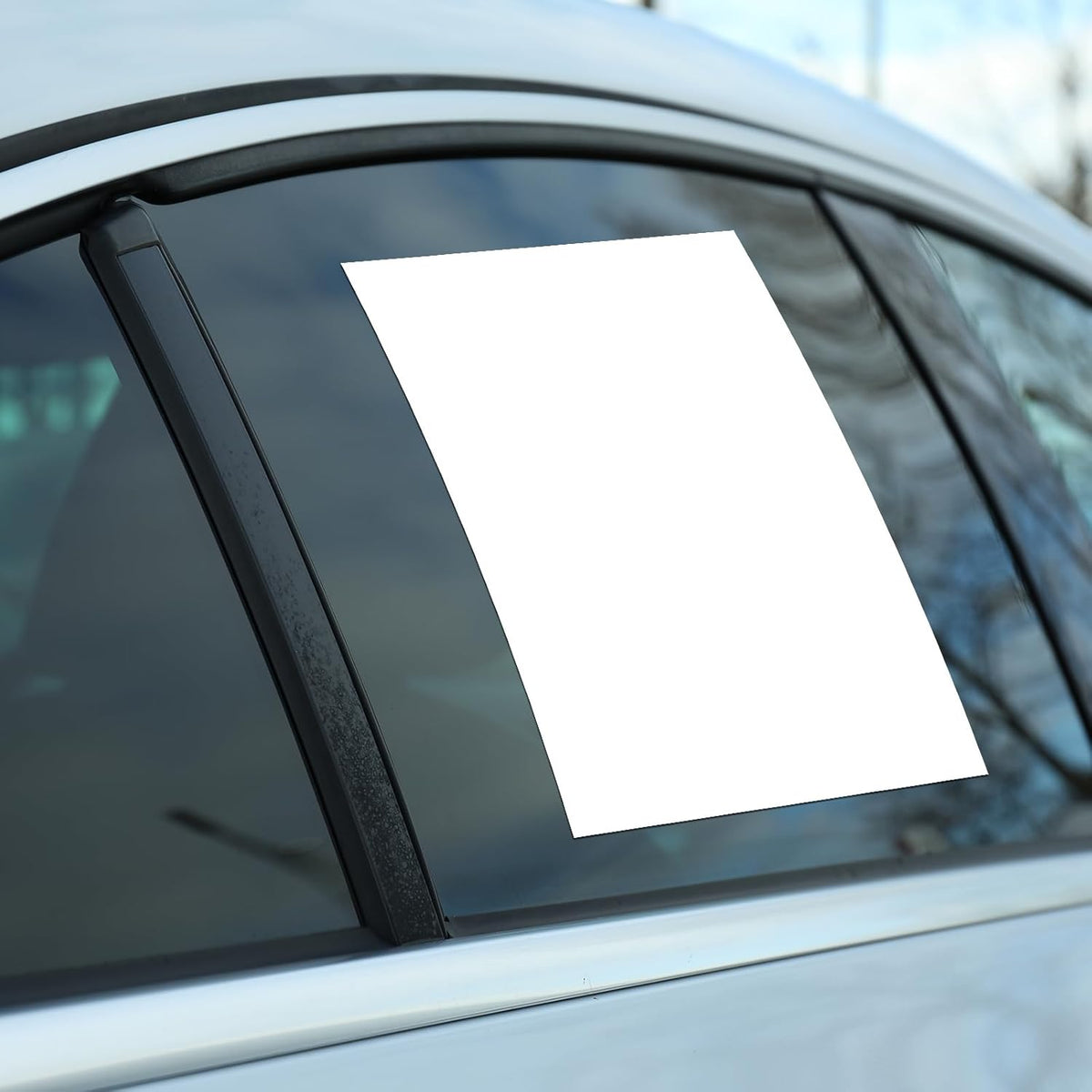 Maitys 100 Pcs Outdoor Window Stickers for Car Dealers 8.5" x 11" Plain White Blank Paper with