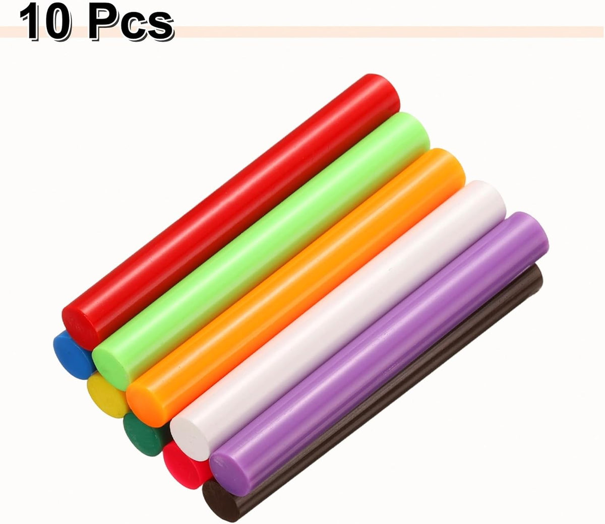 HARFINGTON 10pcs Hot Glue Sticks 0.43" Dia x 3.94" Long EVA Mini Hot Melt Adhesive Glue Stick for