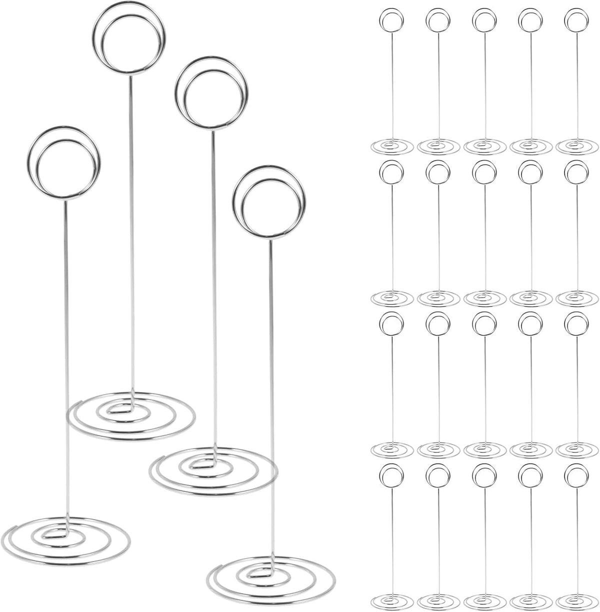 24 Pcs Table Number Holder 8.66inch Tall Metal Iron Place Card Holder Lightweight Picture Holder