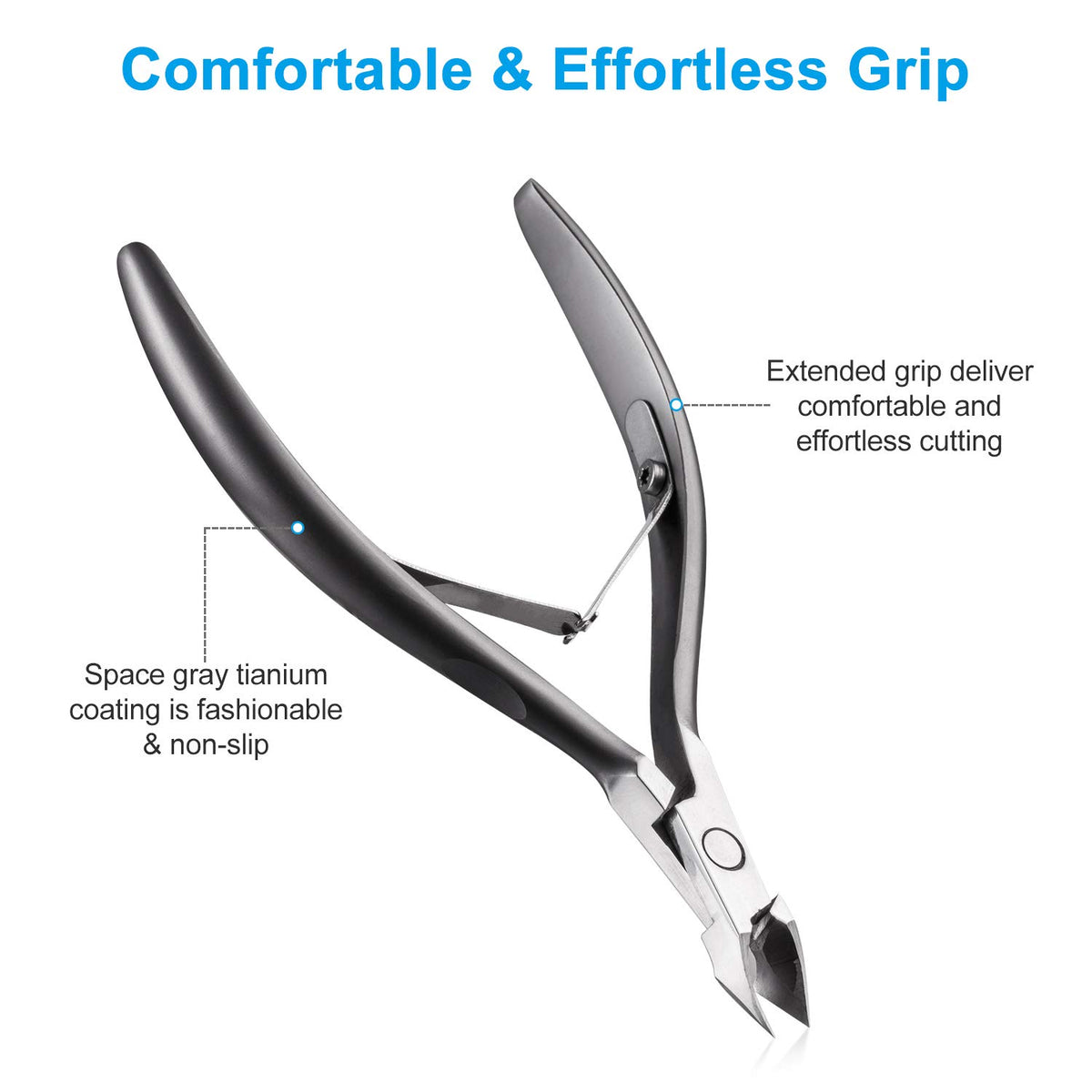 Cuticle Trimmer 3/4 Jaw Extremely Sharp Cuticle Nippers Scissors Stainless Steel Clippers Cutter
