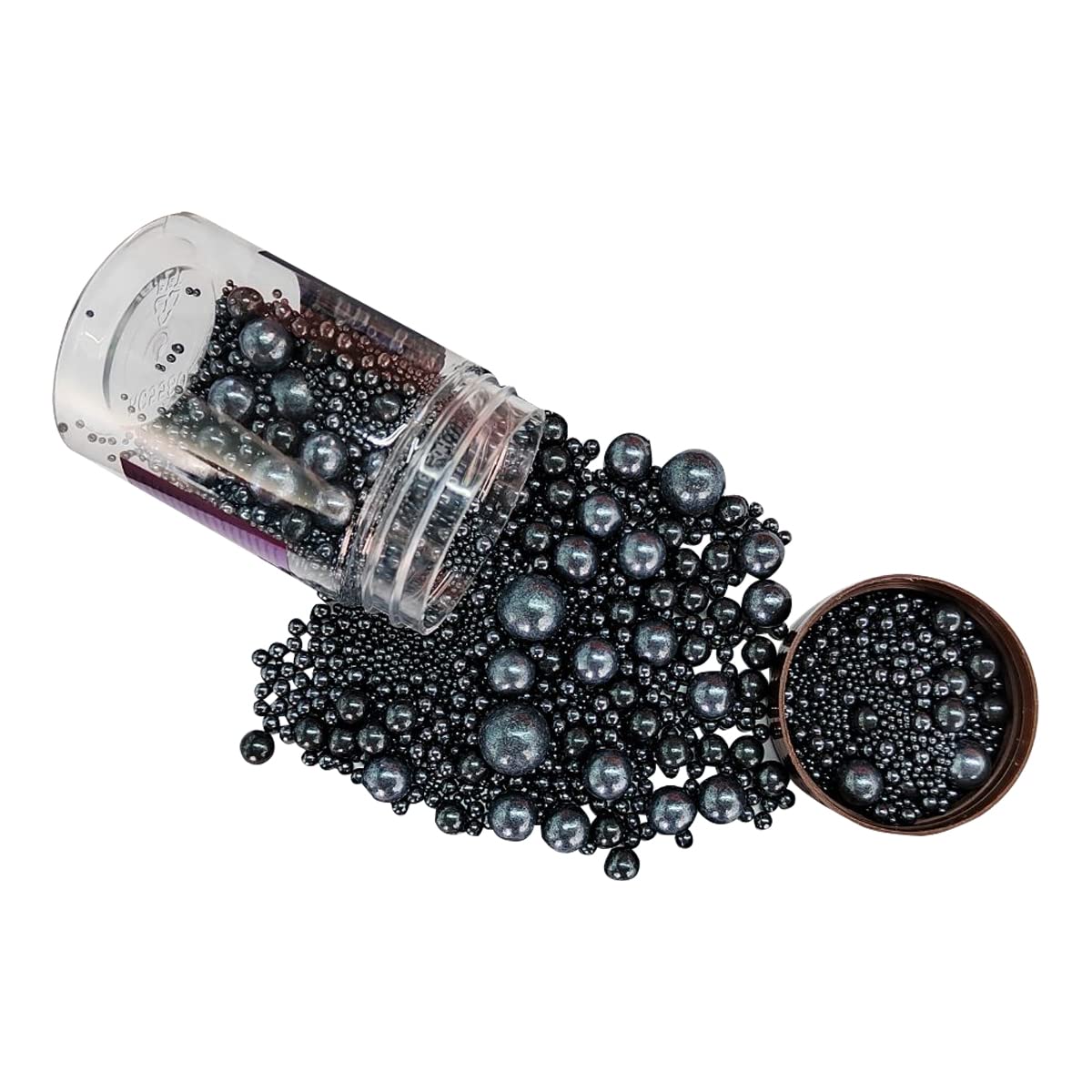 Edible Black Sugar Pearls Candy Sprinkles 120G/ 4.23Ounce Baking Cake Sprinkles Cupcake and Cake