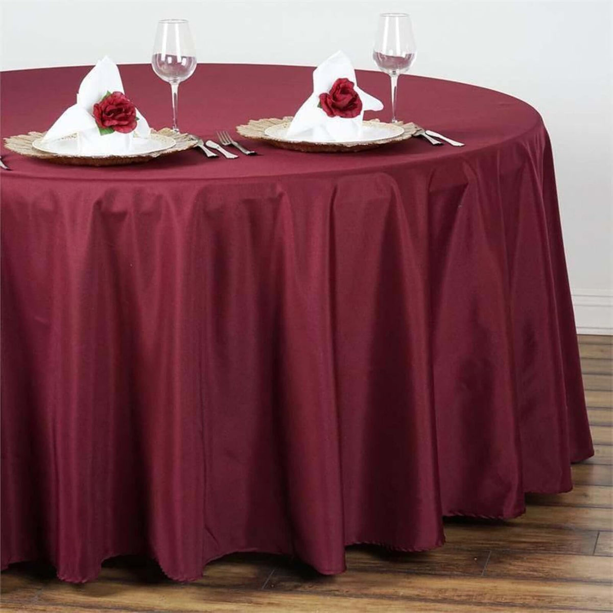 Efavormart Round Tablecloth, 108 Inch Stain & Wrinkle Resistant Washable Table Cloth, Decorative