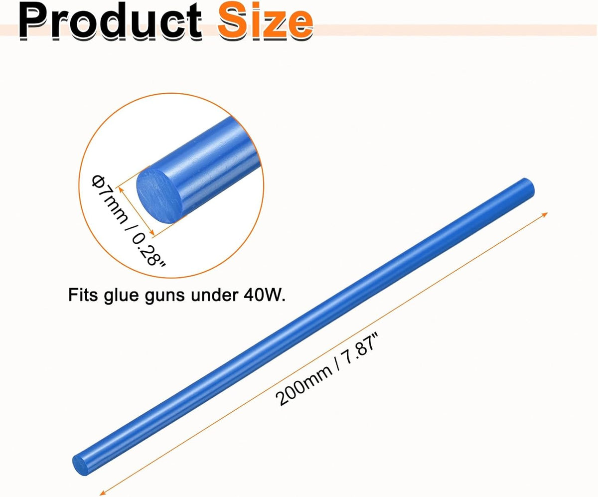 HARFINGTON 10pcs Hot Glue Sticks 0.28" Dia x 7.87" Long EVA Mini Hot Melt Adhesive Glue Stick for