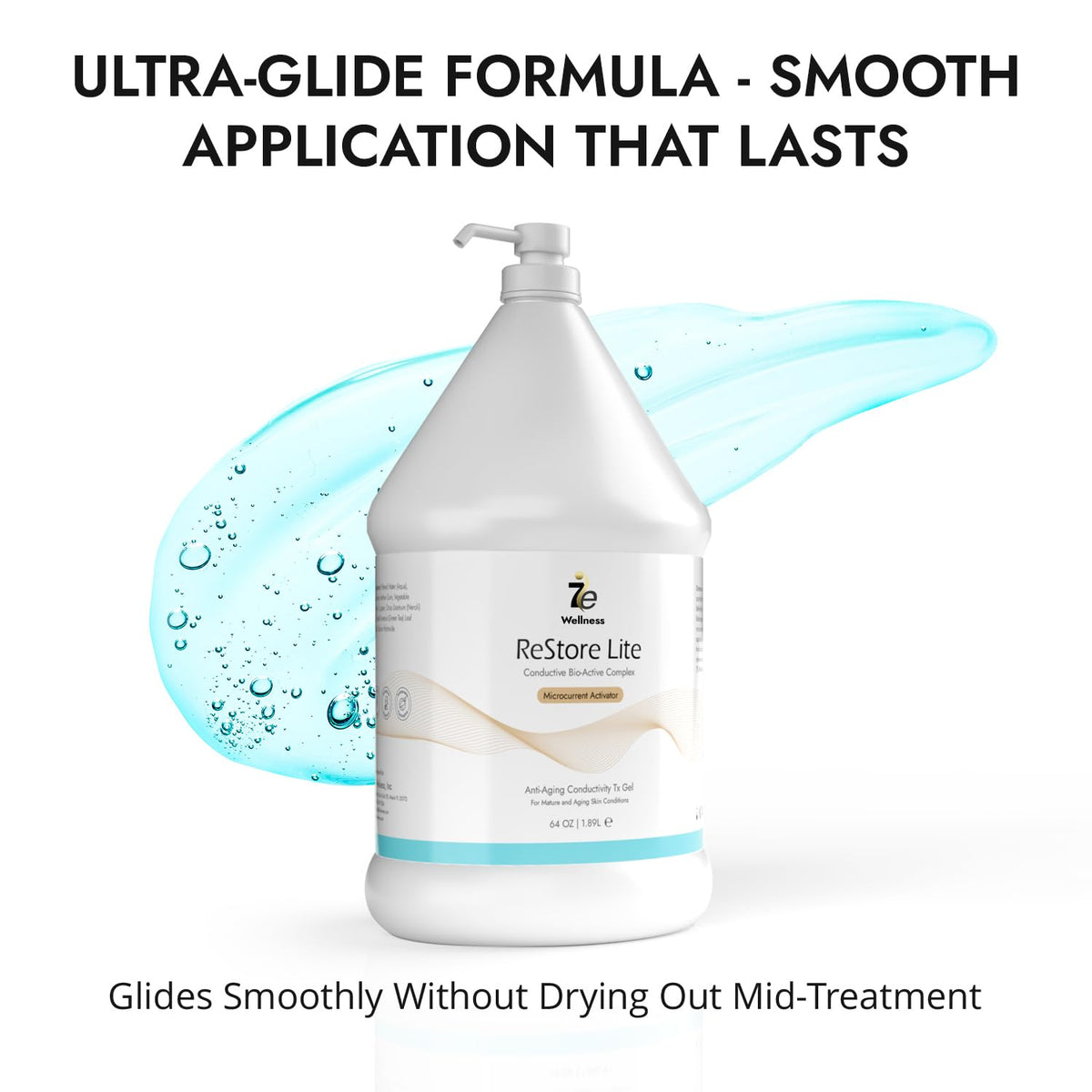 7eWellness Myolift Restore Lite Gel 64oz - Conductive Gel for Beauty & Skincare, Microcurrent, Face
