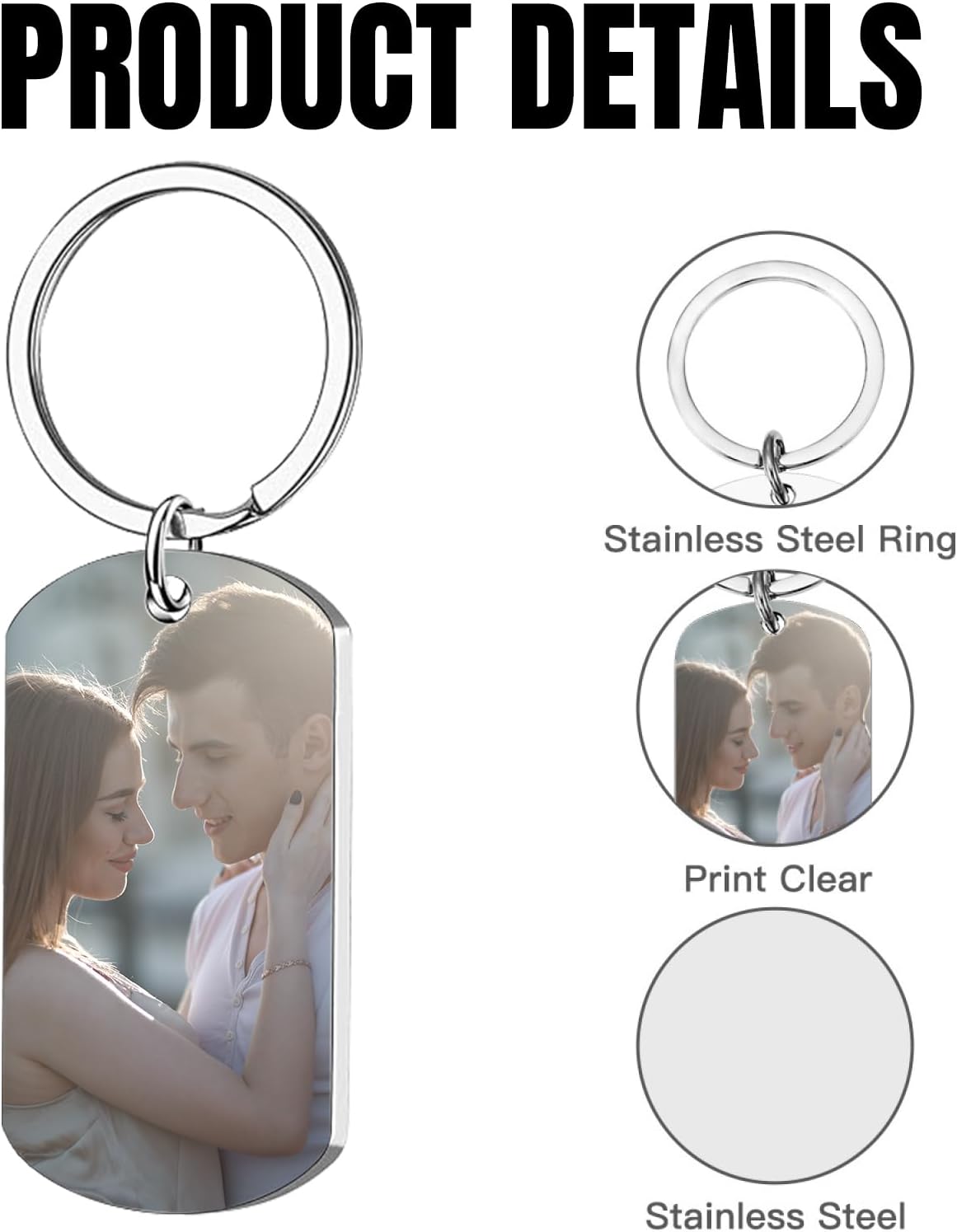 Custom Keychain, Personalized Keychain with Photo, Perfect Creative Gifts Suitable for Friend and