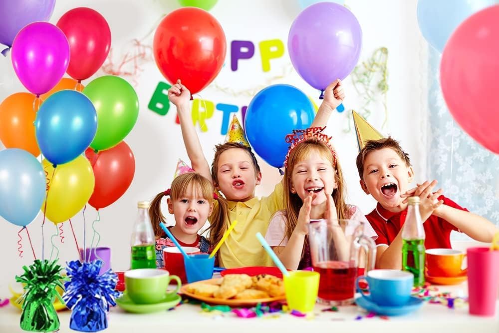 Metallic Balloon Weights, Birthday Party Favors, Novelty and Gag Gifts, 5.5" Inches, 6-Pack (Red)