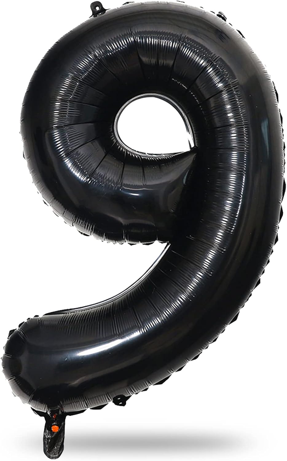 40'' Black Number 9 Balloons, Giant Self Inflating Foil Number Balloons Set 0-9, Large Digital 9