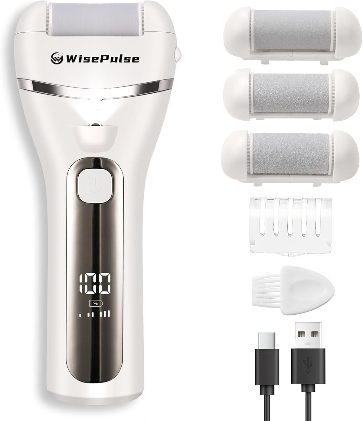 Electric Feet Callus Remover, Rechargeable Electronic Foot File Pedicure Tools, IPX6 Waterproof